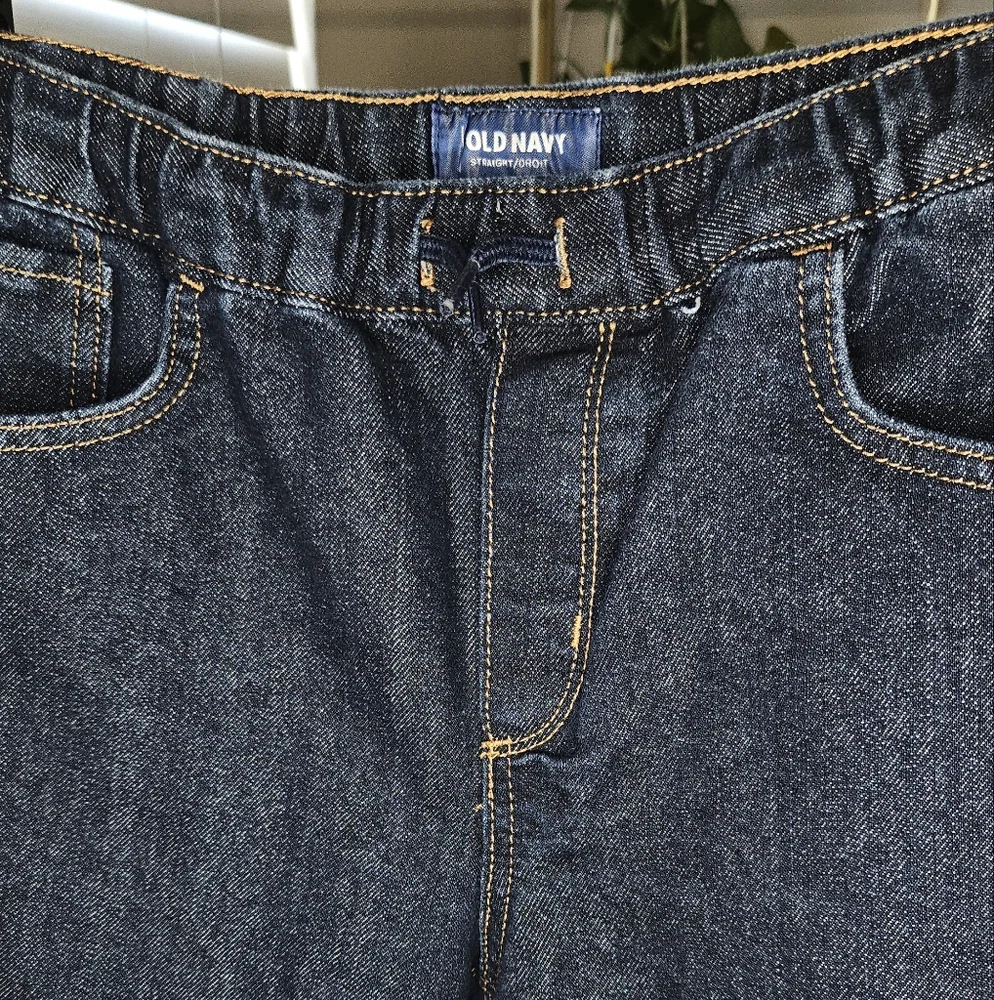 Old Navy Boys Dark Wash Straight Leg Jeans - 12 Husky